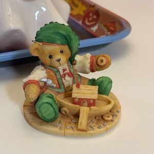 Cherished Teddies BUILDING A STURDY FRIENDSHIP Christmas Yule Figurine 1995